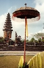 Umbrella and temple