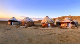 Yurt camp at Aral Sea